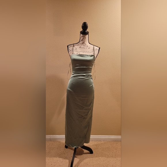 NWT ZARA SATIN DRESS - Picture 2 of 5